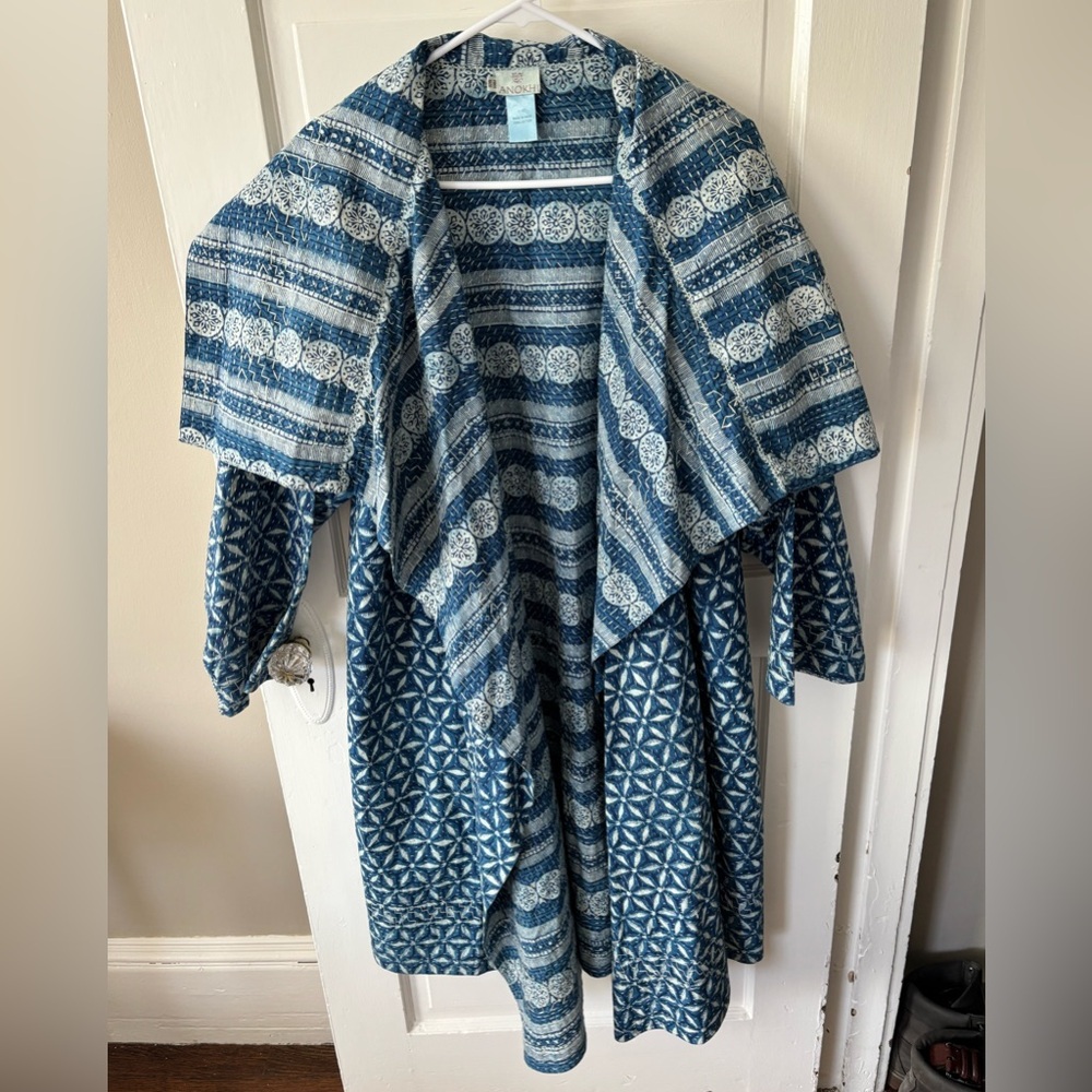 Anokhi Blue Patterned Coat